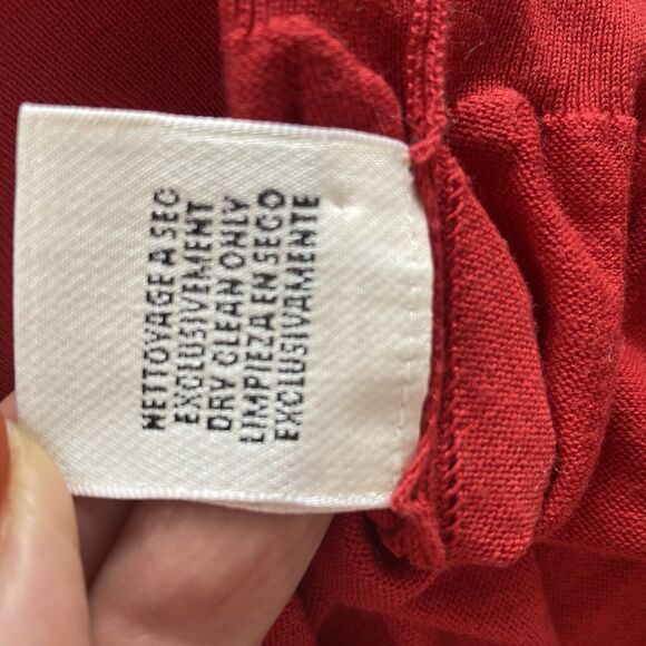 HERMES Silk Blend Fine Knit Short Sleeved Red Cardigan Size FR 40/ US 8 - Picture 11 of 12